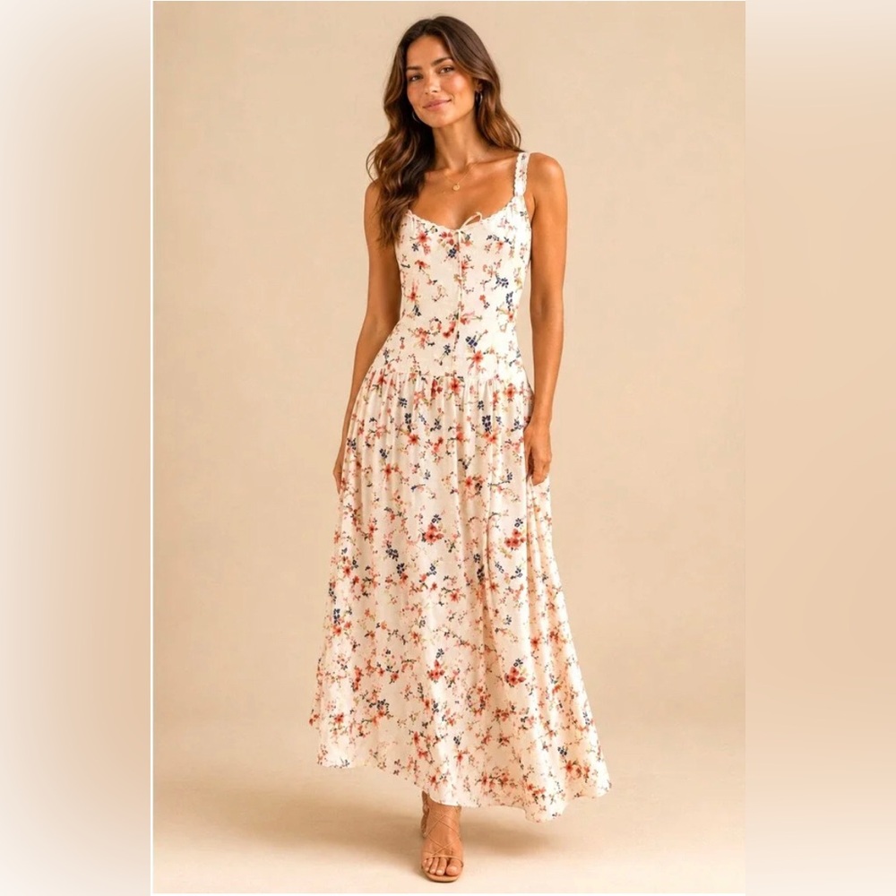 Caroline Constas Floral Maxi Dress – Women's Sz M – NWT | Resort Vacation - Picture 2 of 7